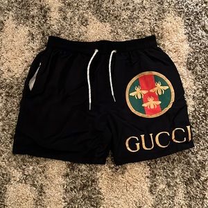 Bootleg Gucci Lined Swim Trunks